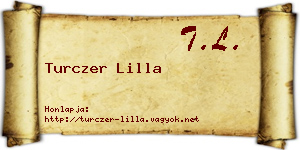 Turczer Lilla névjegykártya